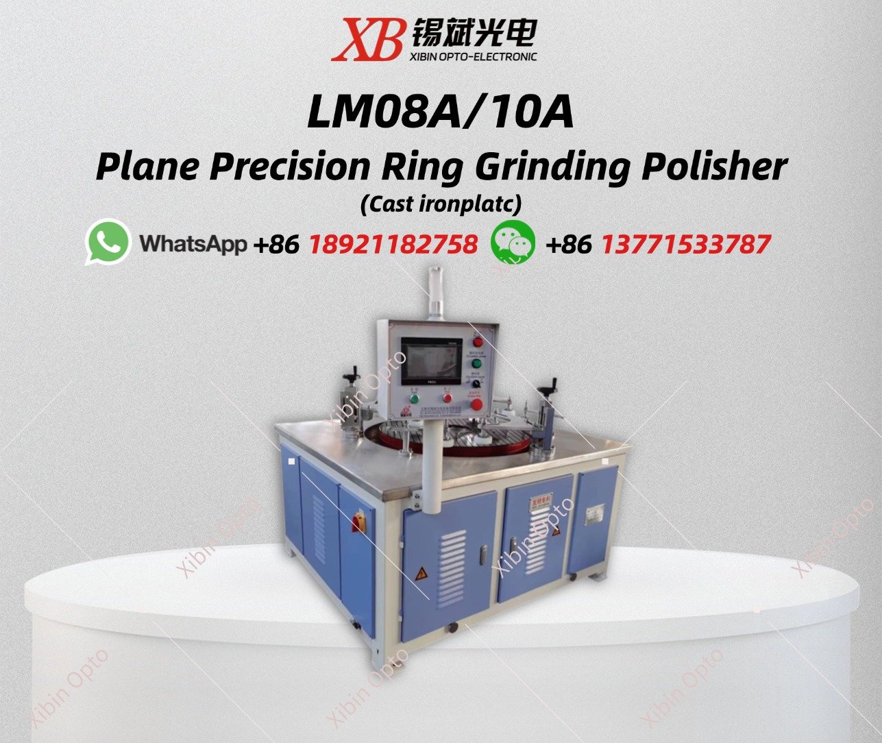 LM08A/10A  Plane Precision Ring Grinding Polisher (Cast ironplatc)