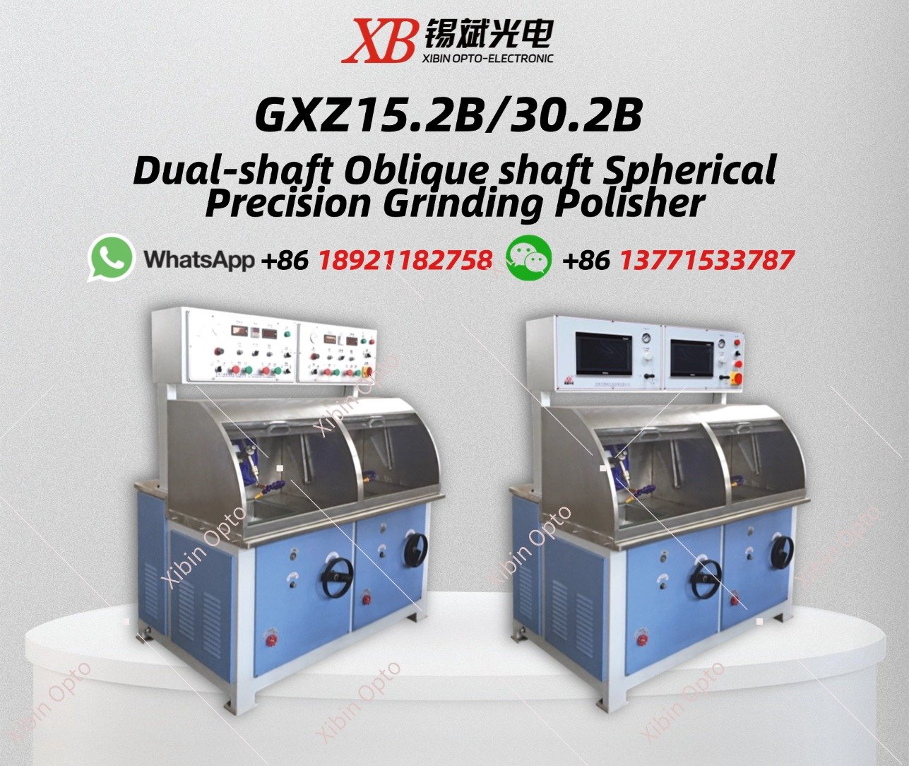 GXZ15.2B/30.2B Dual-shaft Oblique shaft Spherical Precision Grinding Polisher