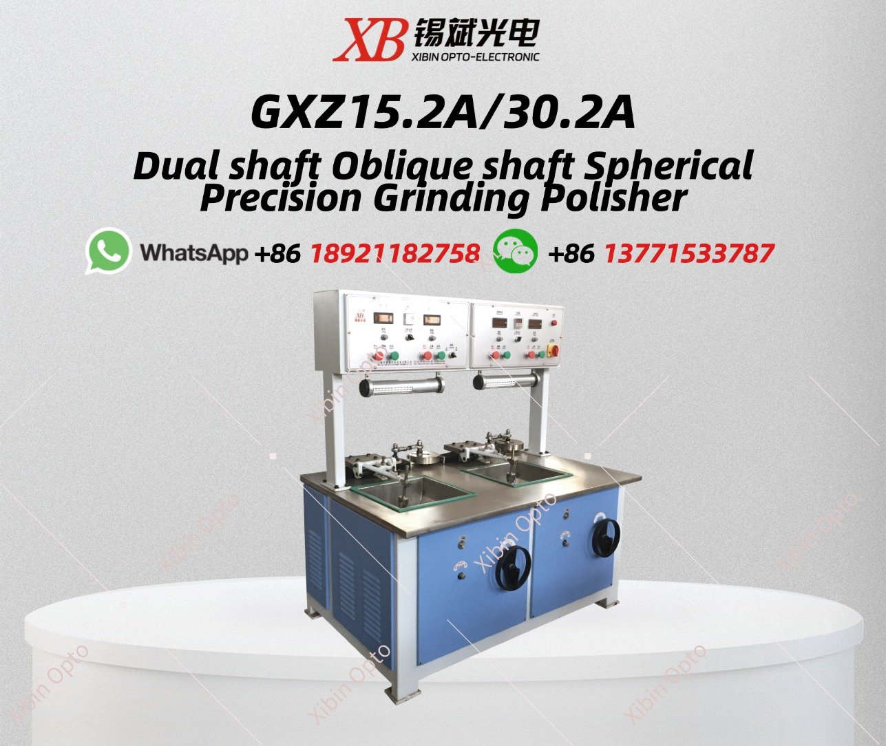GXZ15.2A/30.2A Dual shaft Oblique shaft Spherical Precision Grinding Polisher