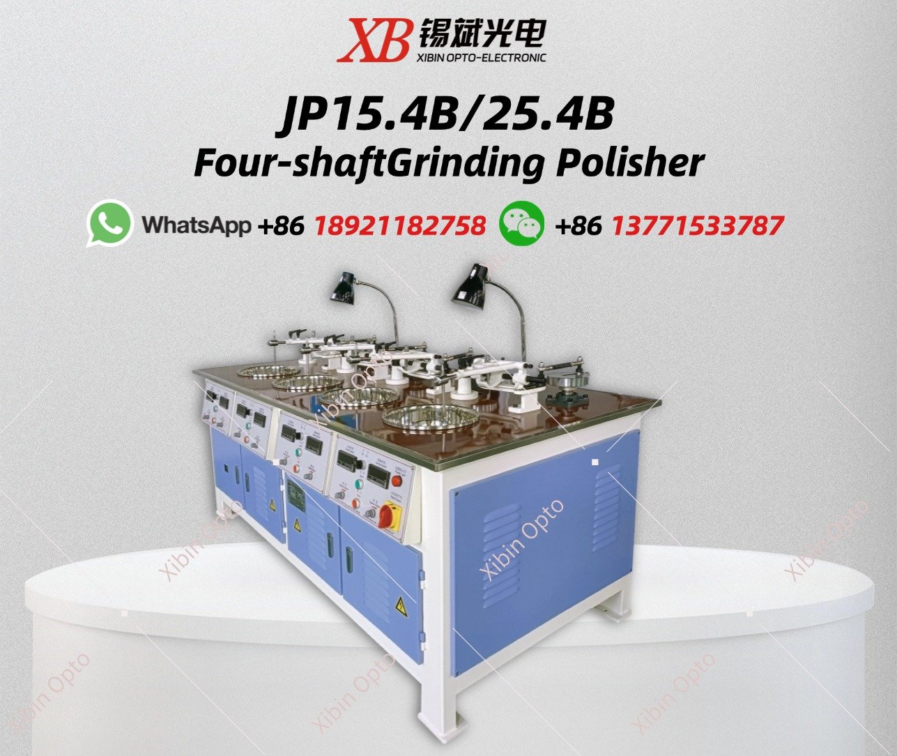 JP15.4B/25.4B  Four-shaftGrinding Polisher (Main shaft, pendulum shaft separate variable speed.)