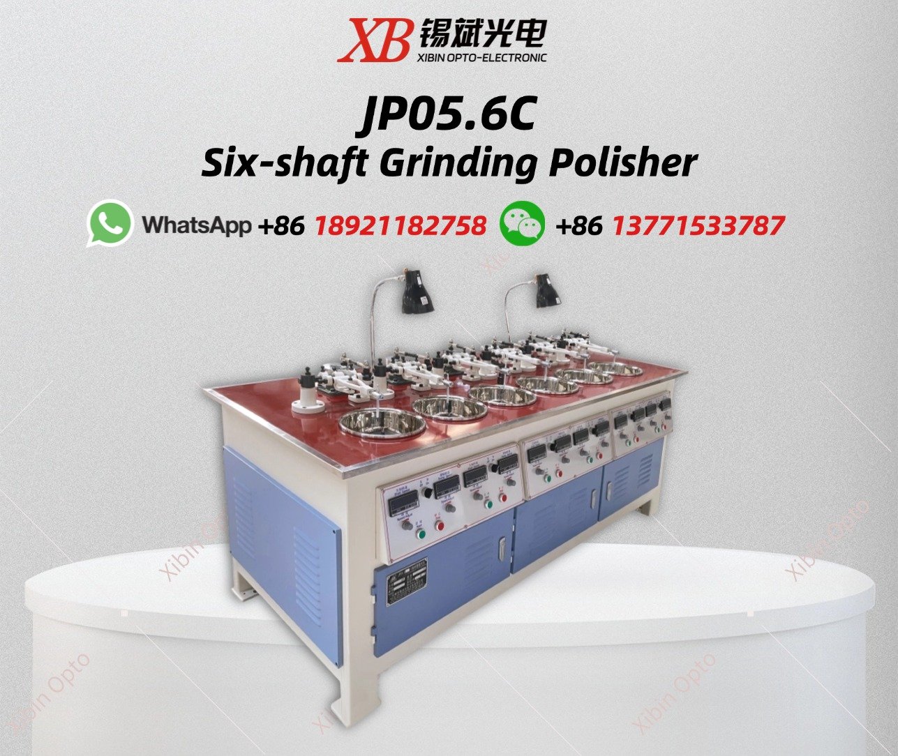 JP05.6C Six-shaft Grinding Polisher (Main shaft, pendulum shaft separate variable speed)