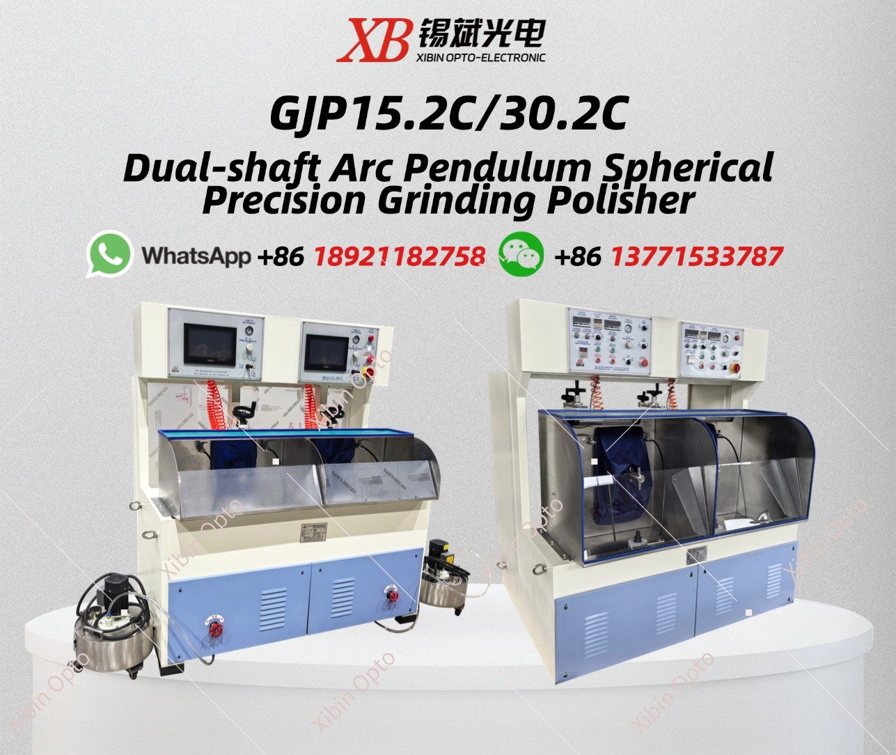 GJP15.2C/30.2C Dual-shaft Arc Pendulum Spherical Precision Grinding Polisher